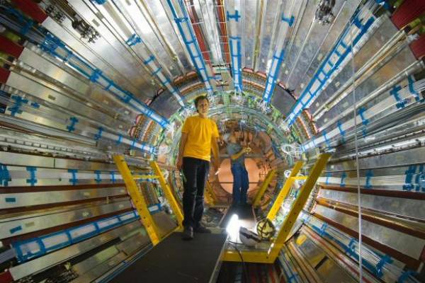 Inside the ATLAS solenoid cryostat. Image: Copyright/CERN.