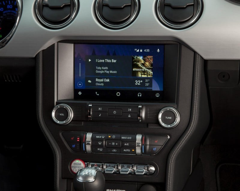 Android Auto showing on the SYNC screen.
