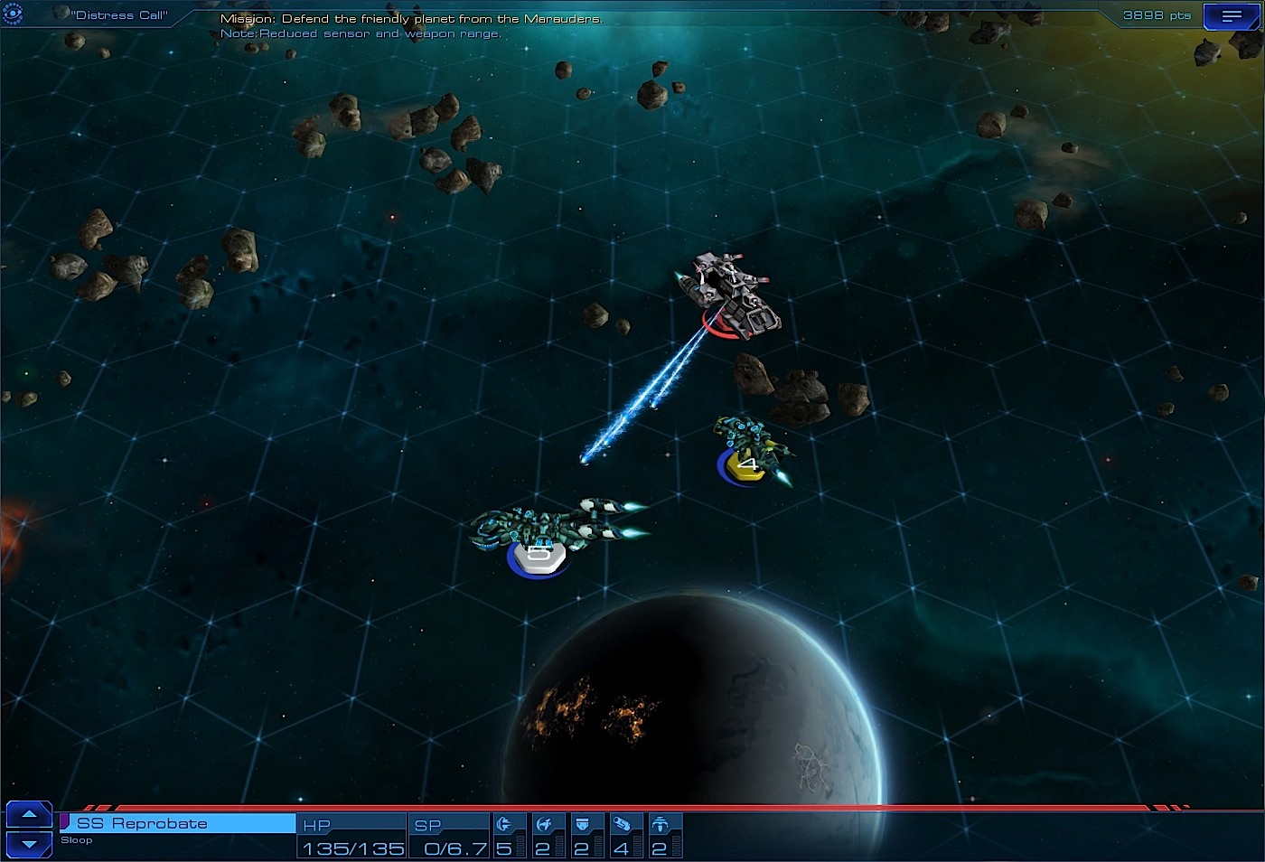 Sid Meier’s Starships combat marauder screenshot.