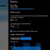 Windows 10 Battery Settings Page