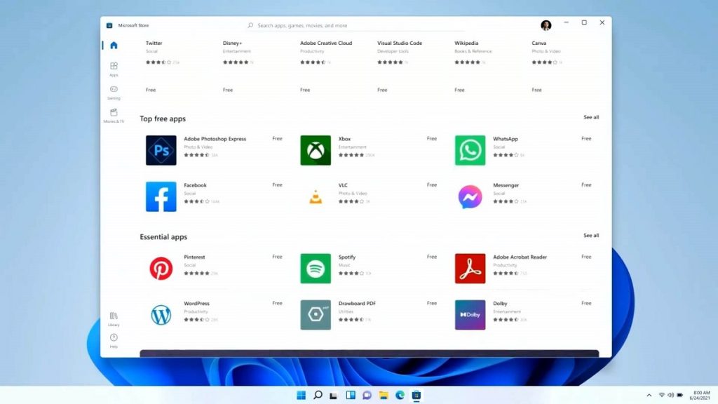 Microsoft Store Windows 11 Win32 Apps Updates