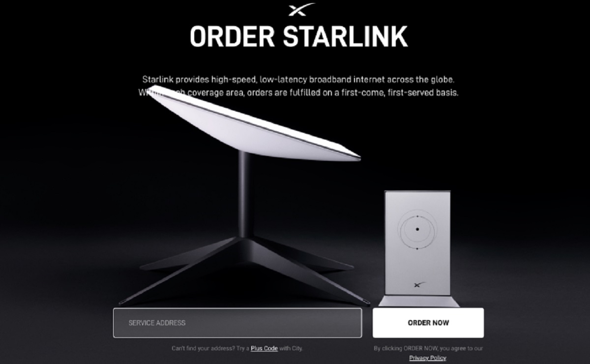 SpaceX Starlink satellite internet rectangular dish